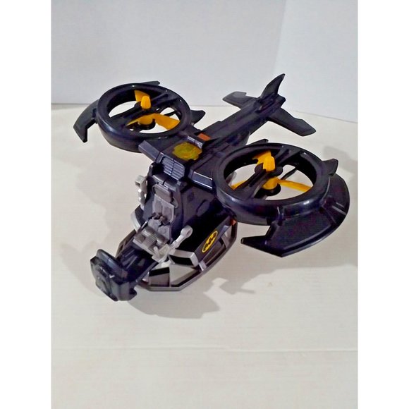 BATMAN DC Comics Batcopter Helicopter Black Battery Operated Toy Sounds Lights - Picture 15 of 16
